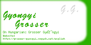 gyongyi grosser business card